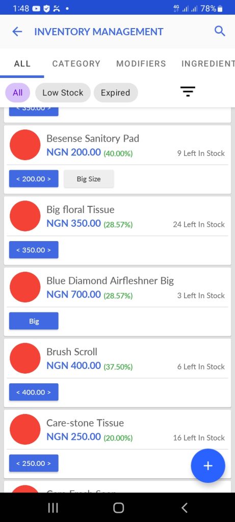NonyBaze Mobile App to Manage your Stocks Inventory