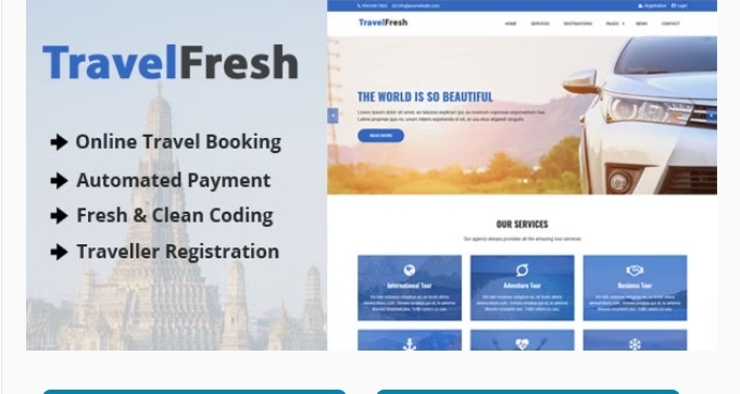 Travelfresh - travel agency cms with online booking system