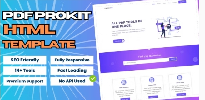 PDFPro Kit - PDF Tools HTML Template Script